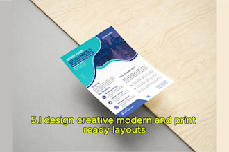 do flyers,  posters, brochures, menu, and label design