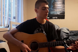 play indie rock acoustic guitar for your song or project