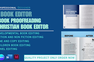do book editing book proofreading novel, children book, christian book editor