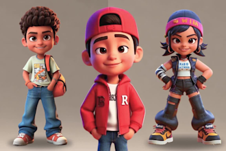 modelling 3d cute character modeling for mascot, cartoon, game and 3d printi