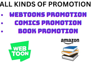 do promotion on webtoons, comics, amazon books promotion