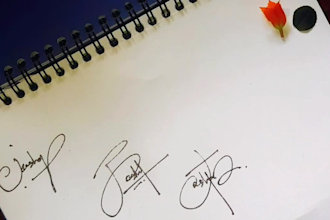 do custom handwritten or digital signature design with professional videography