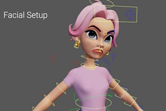 rig 3d character, blendshapes, wonder dynamic rig, weight paint, auto rig pro