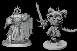 sculpt 3d warhammer 40k miniature 3d model dnd tabletop figurine for 3d printing