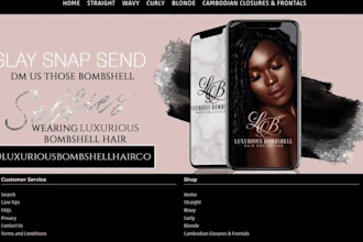 create hair extensions, spa, salon, beauty website store