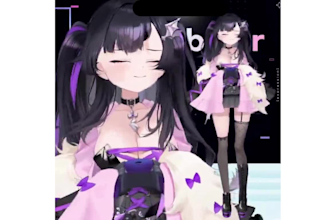 design and rig live 2d vtuber model 2dvtuber model vtuber commission 2d anime