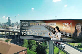 design eye catching billboard or outdoor signage