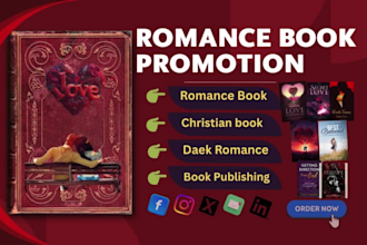 do amazon book marketing, christian book, organic romance book promotion