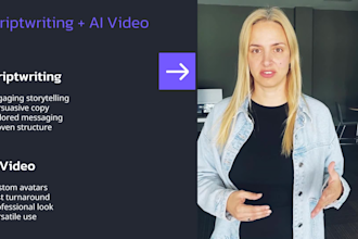 create a captivating script and ai avatar video