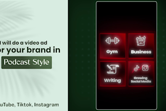 do a video ad for your brand in podcast style