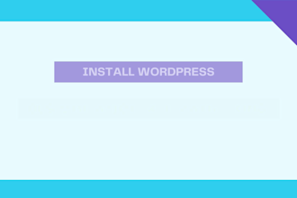 install wordpress ,setup and do customization in 1 hour