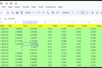 deliver real time options data integrated on google sheets