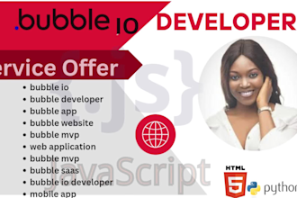bubble io developer, bubble website, bubble mvp, crm, bubble saas, mobile app