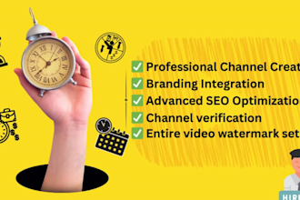 professionally create and set up your youtube channel