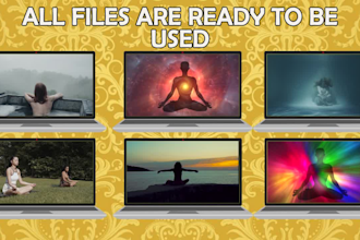 create 1000 relaxing,meditate,spiritual free copyright stock footage