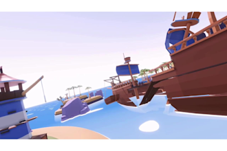 low poly 3d game environment unity3d or unreal 3d environment in unreal engine