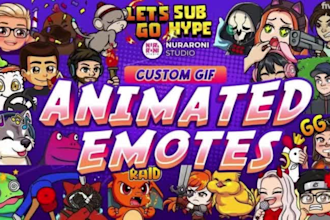 design your graphic twitch mascot custom cartoon logo and streamer graphics
