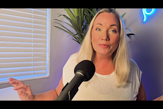 make a podcast style spokesperson video for social media