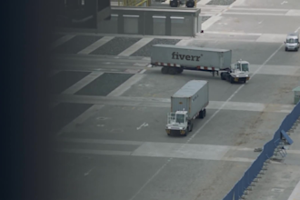create truck logistics container promo video company logo