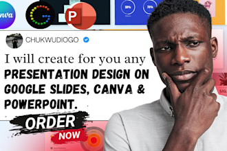 design custom canva presentation, google slides, powerpoint template, pitch deck