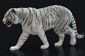create realistic 3d animal animation, cgi animal model, animal rigging