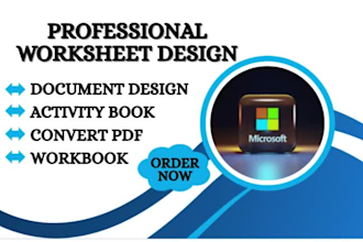 design canva worksheet, workbook and document formatting