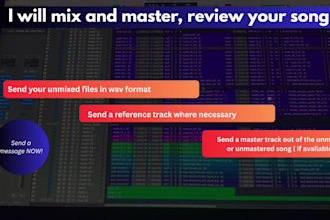 mix and master, review your songs