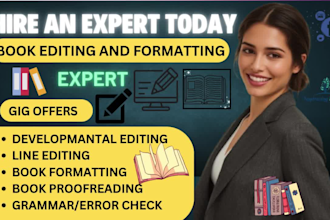 developmental book editor proofread format nonfiction novel memoir children book
