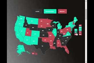 create interactive svg USA map with HTML, CSS and javascript