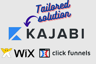 landing page automation funnels on kajabi, clickfunnels, wix