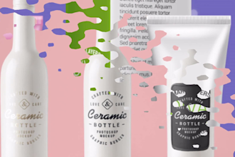 render mock up for product, t shirt, bottle or design logo