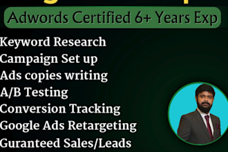 be your google ads expert manage and setup PPC adwords ads campaign