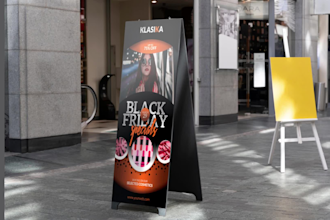 create roll up banner design in 24 hour