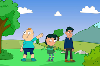make 2d cartoon animation, kids rhymes and cartoon songs