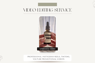 edit instagram reels, tiktoks, youtube promotional video