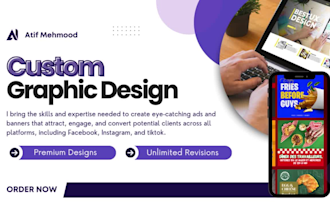 design custom social media graphics, post,  banners and hashtags