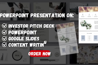 do powerpoint presentation investor pitch deck, google slides for your business