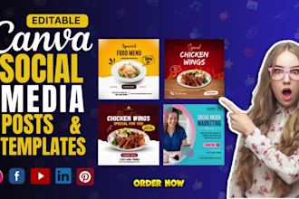 create  social media posts,ads,banner, video using canva and all canva services