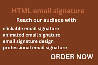 make clickable HTML email signature and animated email signature
