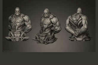 sculpt 3d head, 3d face, 3d helmet, 3d bust model,  3d mask for 3d printing