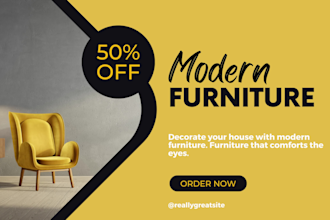 design attractive website banners and social media banners