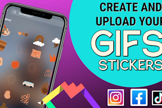 make you custom GIF stickers for your social media