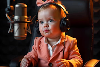 make quality ai baby podcast reels, ai talking baby, ai reels, ai animation
