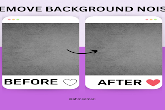 remove background noise from video or audio in 24hrs