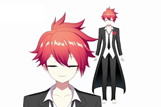do live2d vtuber model, 2d vtuber rigging, 2d vtuber model 2d vtuber commission