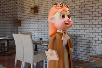 make disney pixar style 3d characters