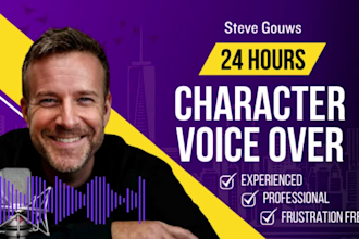 voice act believable character voiceover for video game or animation