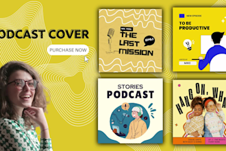 design an eyecatching cover artwork, podcast artwork for podcasts, single, album