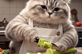create viral cooking ai cat chef video for youtube tiktok reels shorts clip