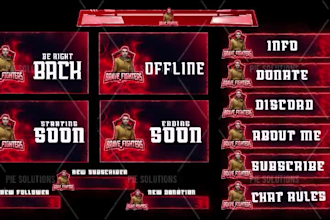 design animated twitch overlay twitch panels stream alerts
